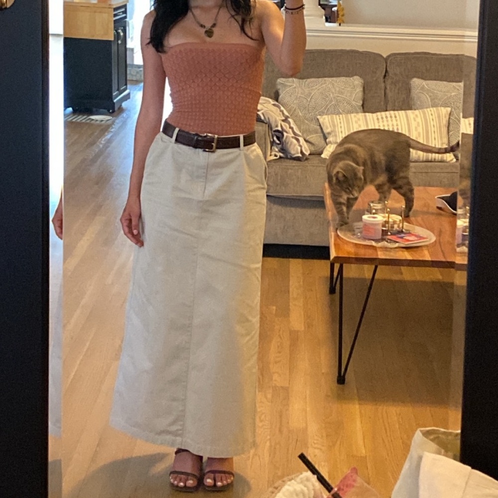 Vintage Banana Republic Cream Maxi Skirt